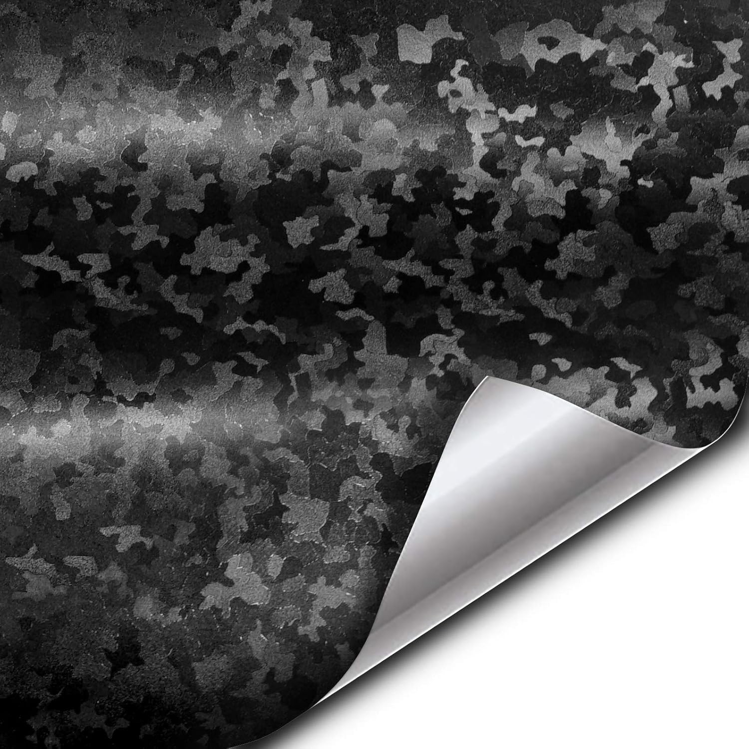 Black Stealth Small Patternless Camouflage Vinyl Wrap Roll (1ft x 5ft)