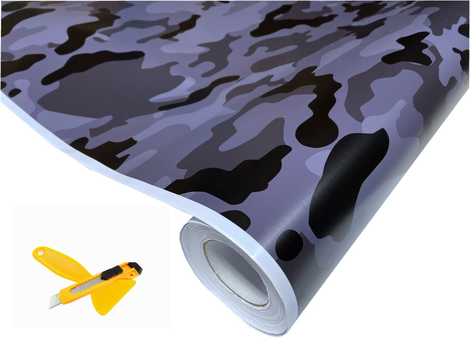 Black Gray Camo Camouflage Vinyl Car Wrap Film Sheet +Free Tools( 2 feet & up )