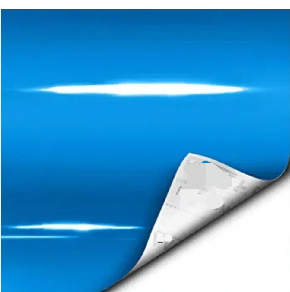C8 Corvette RAPID BLUE ‘TEAM CORVETTE’ PLAIN BLANK VINYL INSERT! 2IN X 7IN