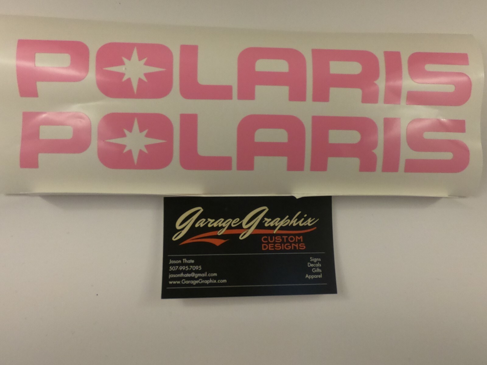 POLARIS 11″ WIDE X 1.5″ TALL 2 PACK VINYL DECALS PICK YOUR COLOR – TRACKED