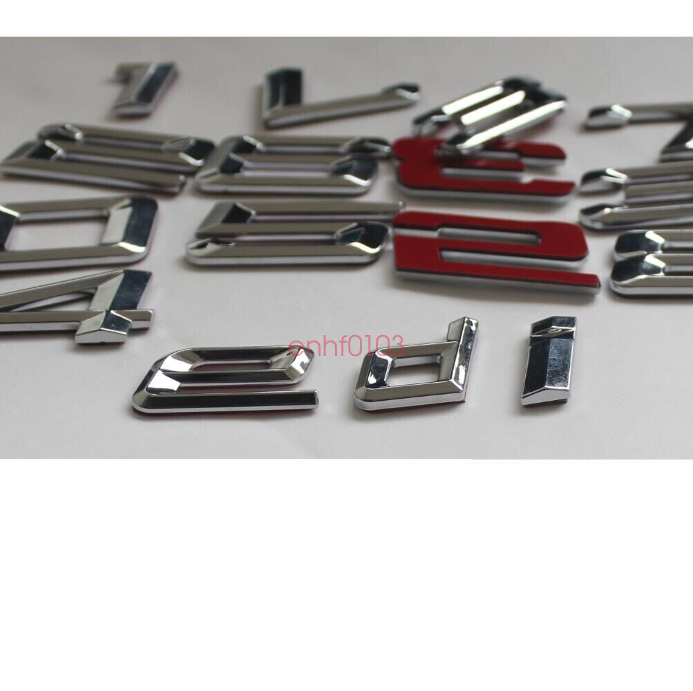 Chrome Number Trunk Rear Letters Word Badge Emblem Sticker for BMW 7 Series 750i