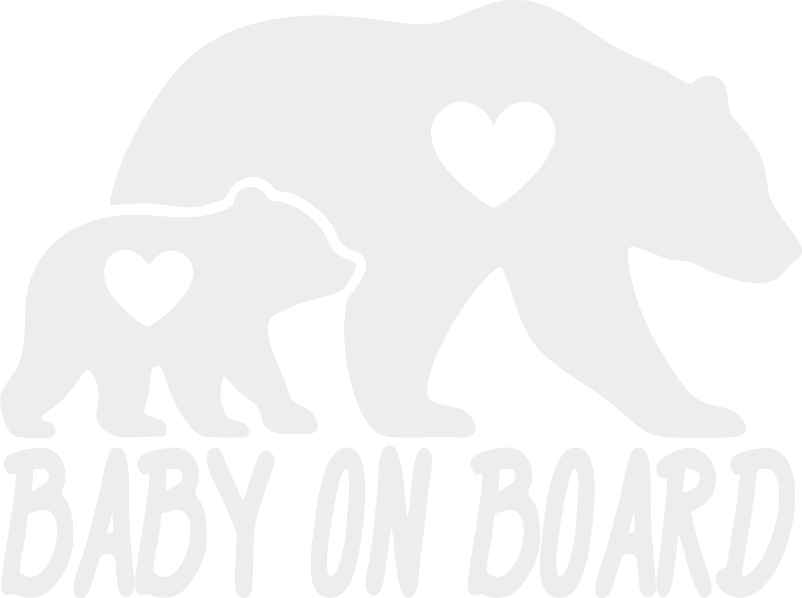 STICKER DAD – Baby on Board (Bears) Die-Cut Vinyl Decal (Size: 6 inch X 4.5 in)