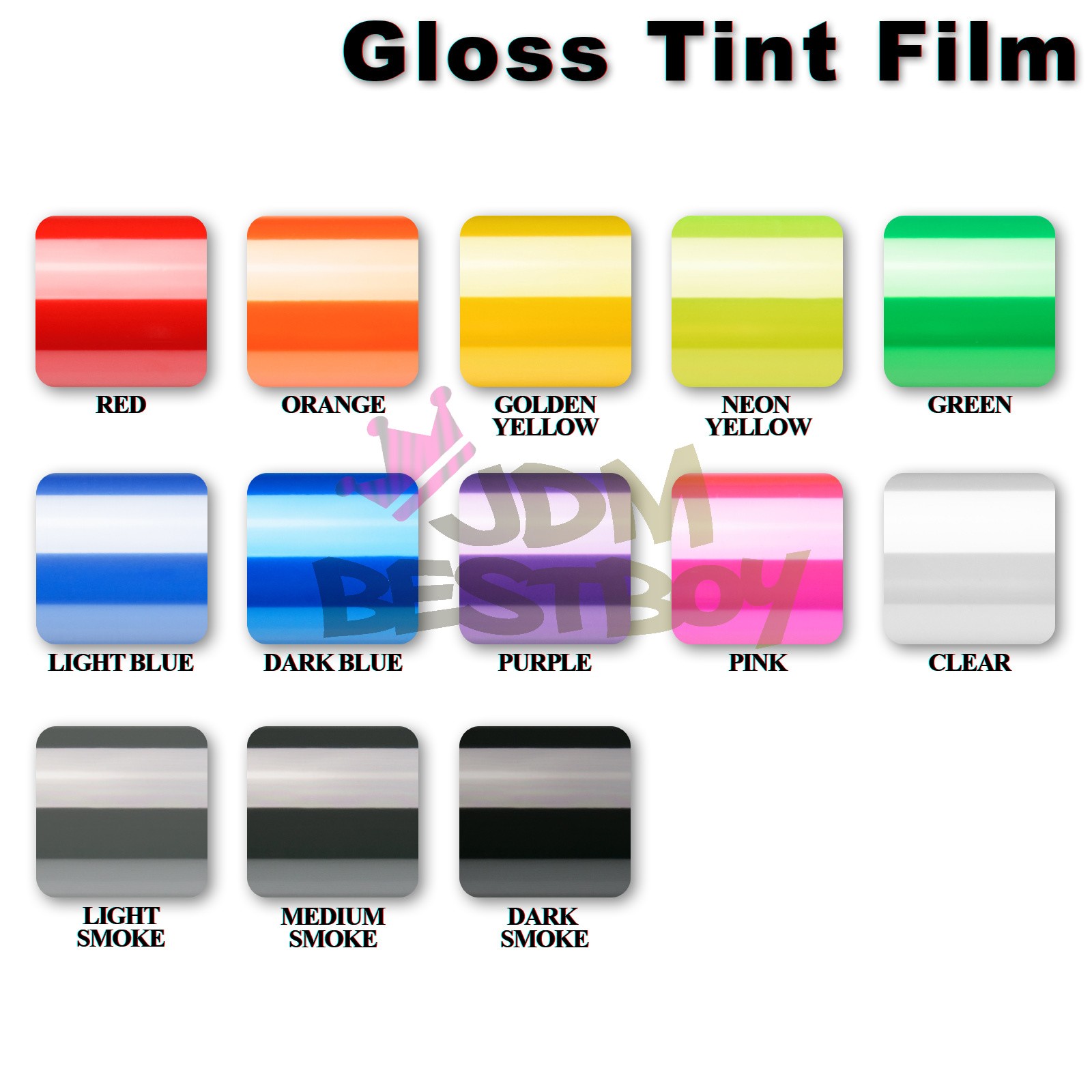 *Glossy Neon Yellow Tint Headlights Fog Lights Sidemarker Vinyl Sticker Sheet
