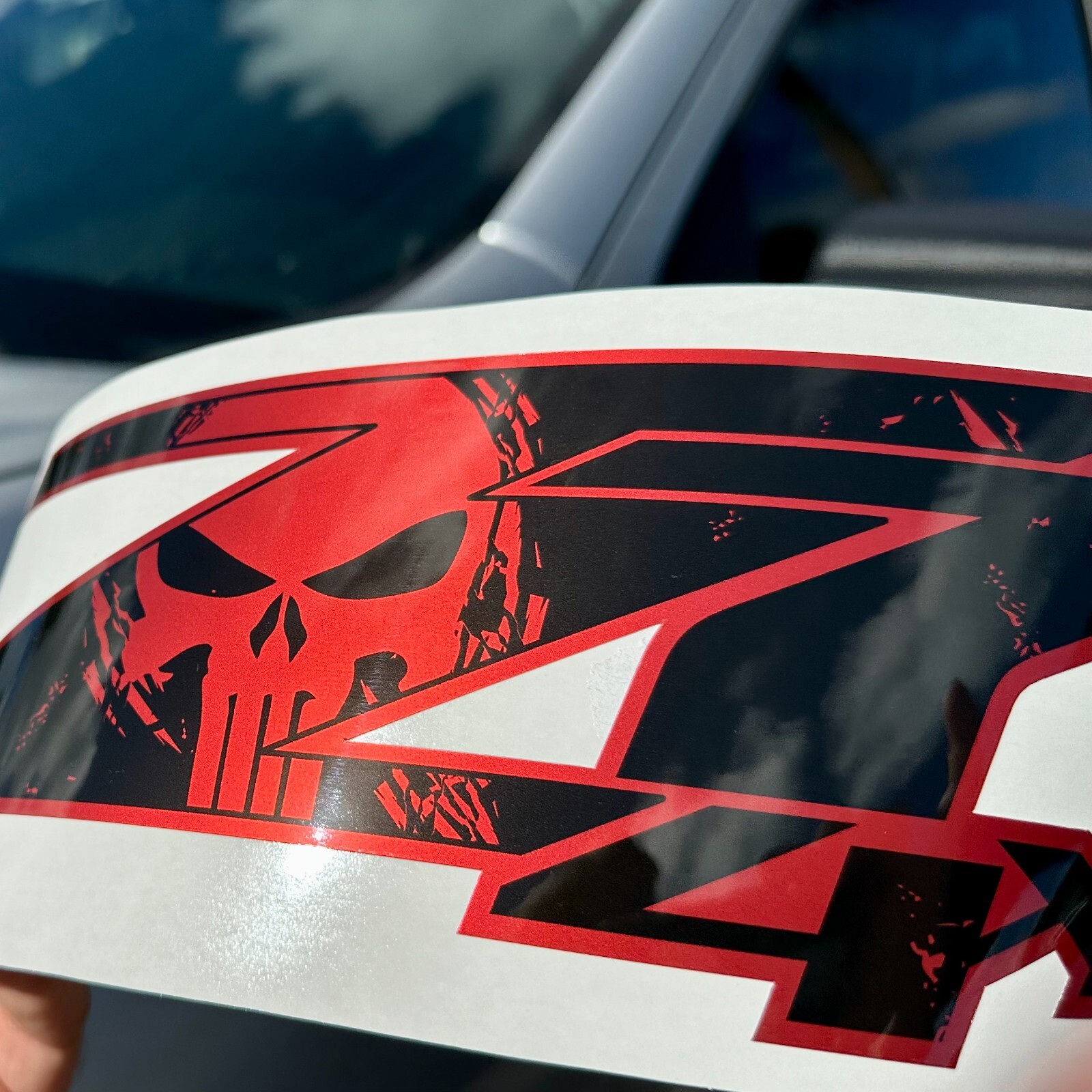 Z71 4×4 Off Road Decals for Chevy Silverado, Punisher Edition Premium Series RED
