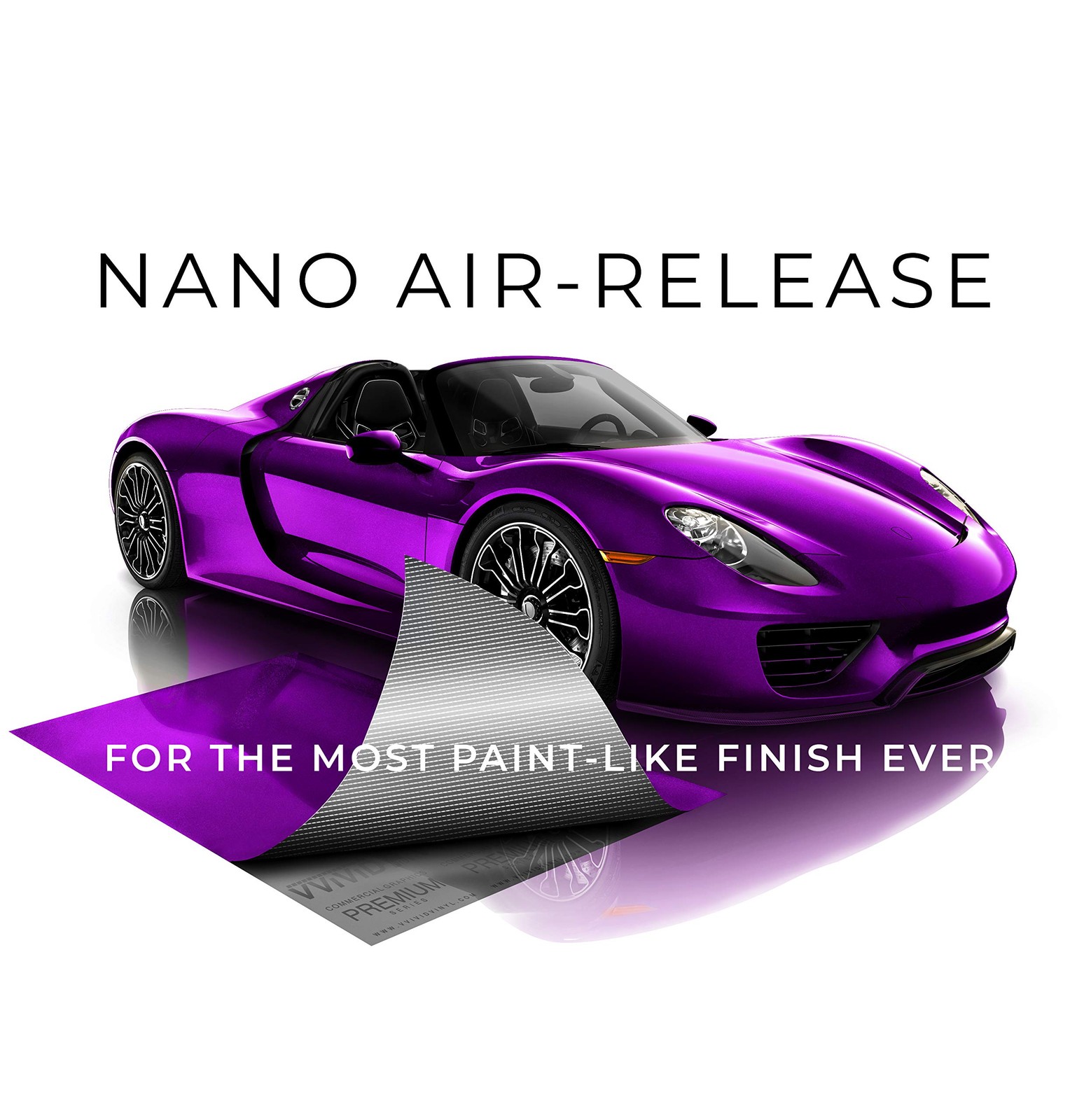 Vinyl Car Wrap 15ft x 5ft Ultra Gloss Candy Purple Self Adhesive VViViD+
