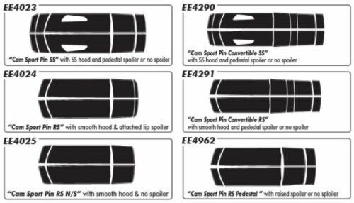 Racing Rally Stripe Fits: 2016 2018 Camaro Vinyl Graphic Decals RS SS 3M Film