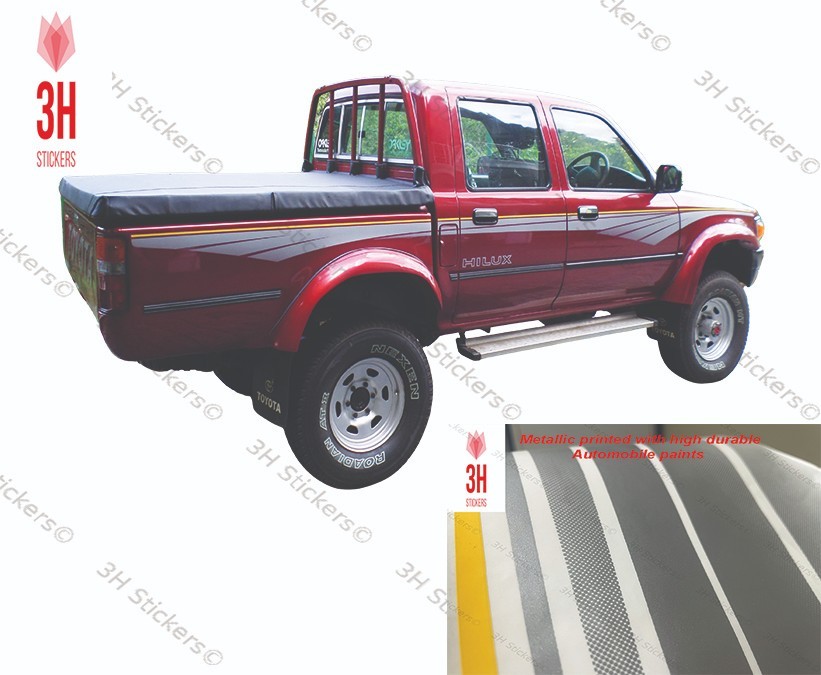 Custom Graphics for Toyota Hilux Pickup (printed via automobile metallic paints)
