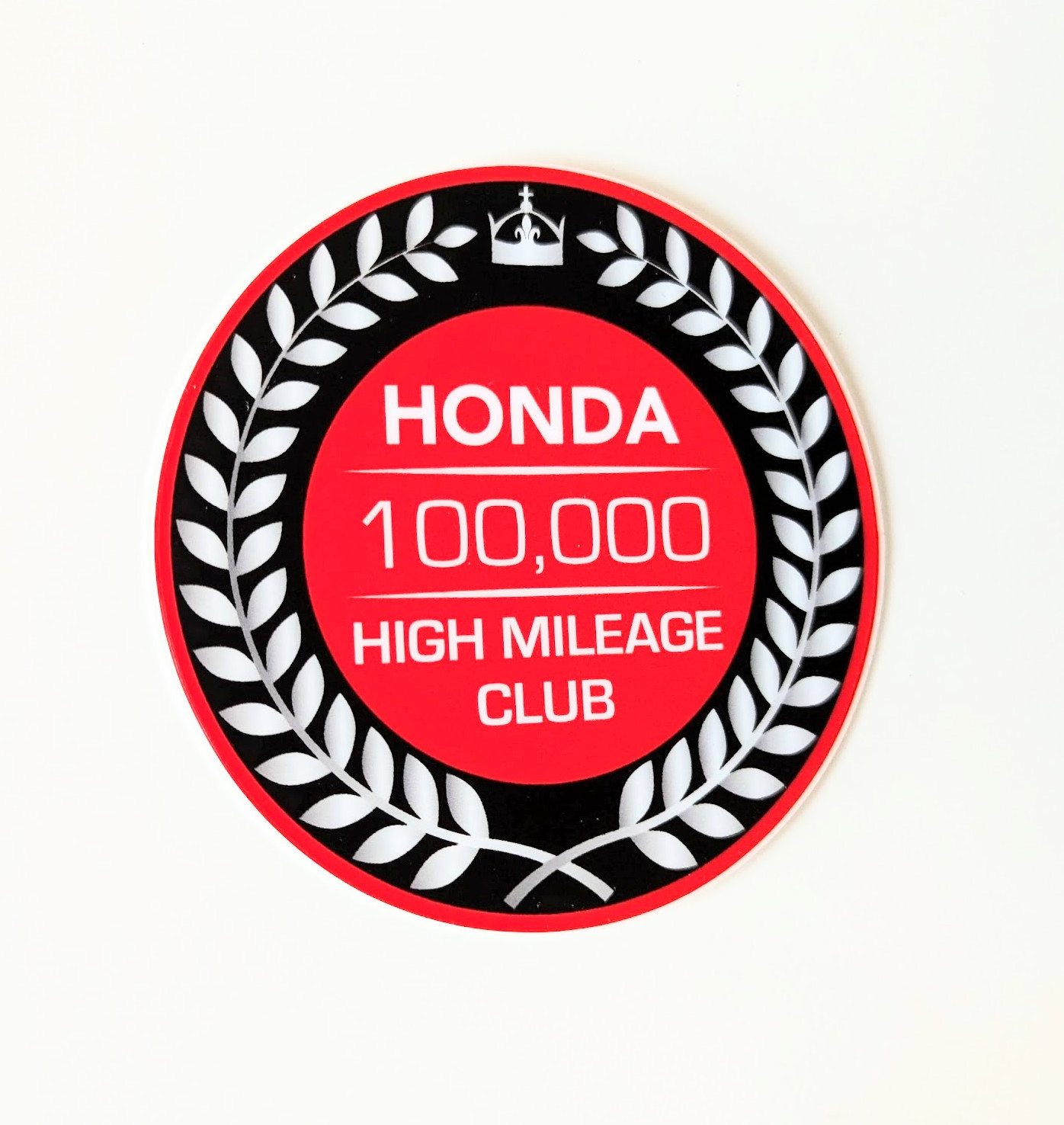 Honda Owners High Mileage Club Sticker 100k Civic Accord CR-v Element crx ek9