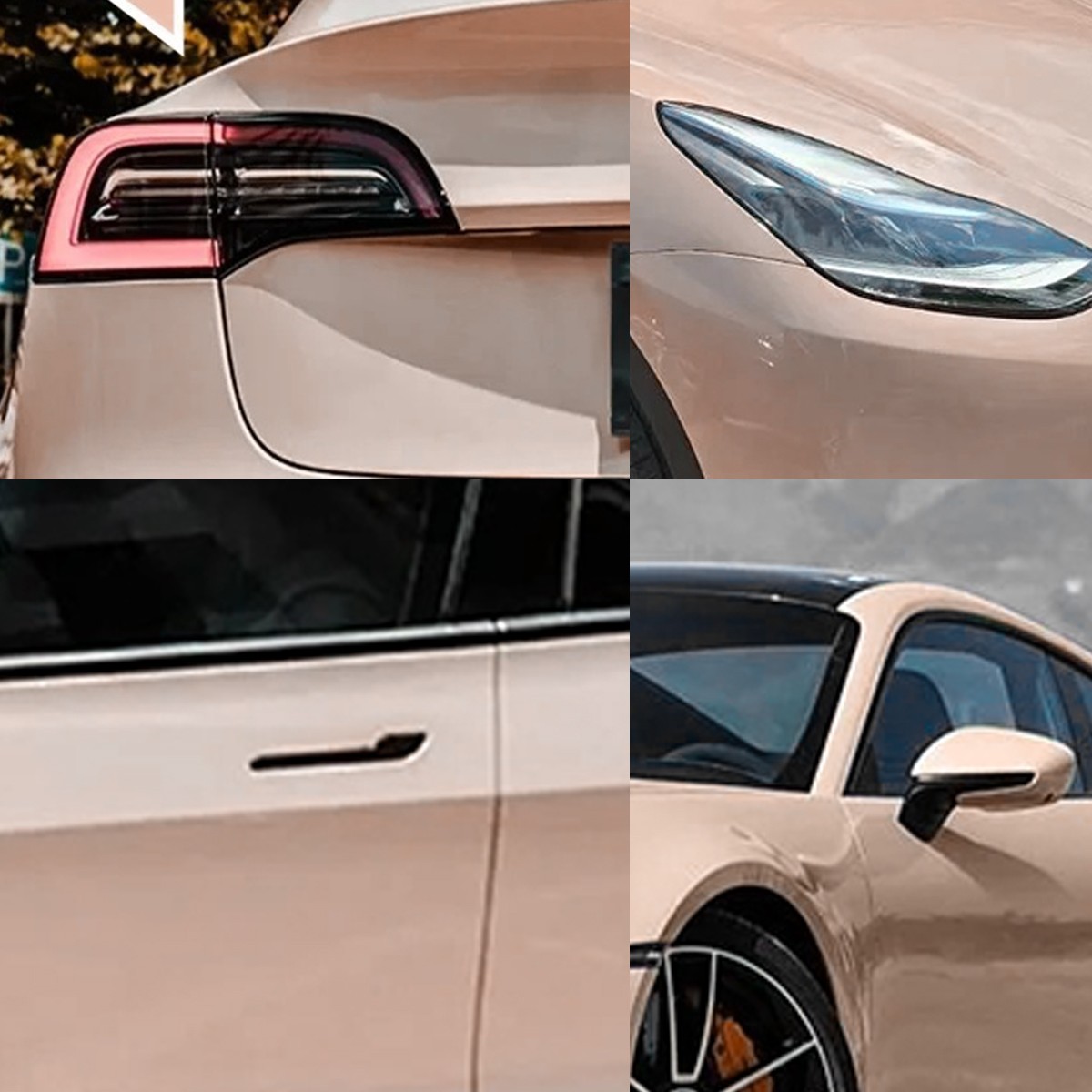 5FTx50FT PET Crystal Beige Latte Vinyl Wrap US Stock Gloss Automotive Wrap
