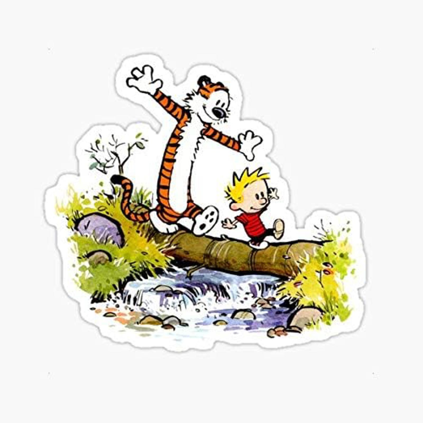 5″ Calvin and Hobbes Bill Watterson Vinyl Bumper Sticker