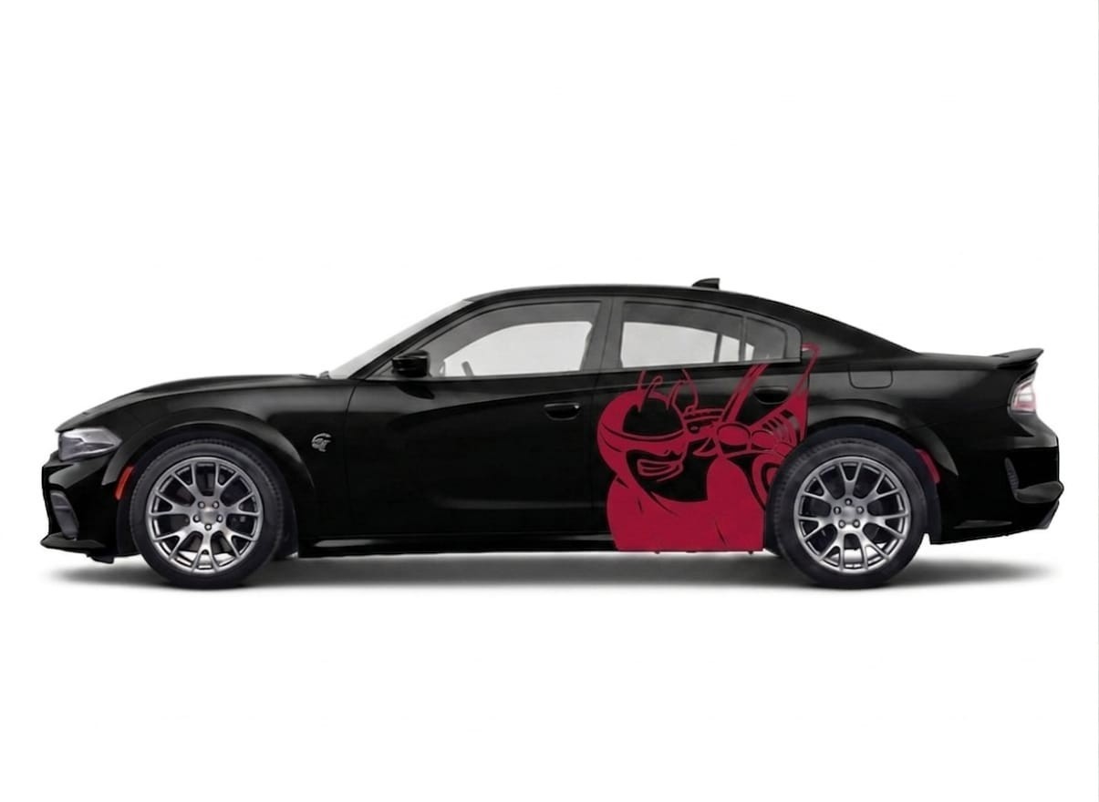 XL Scat Pack Tailgate Bee Car DECAL for Both Sides fits Charger/Challenger1 Pair