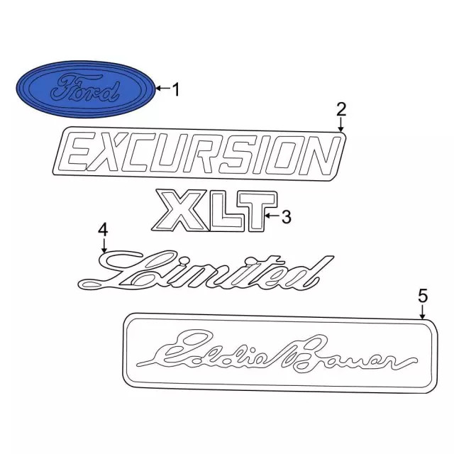 Genuine Ford Deck Lid Emblem F85Z-1542528-C