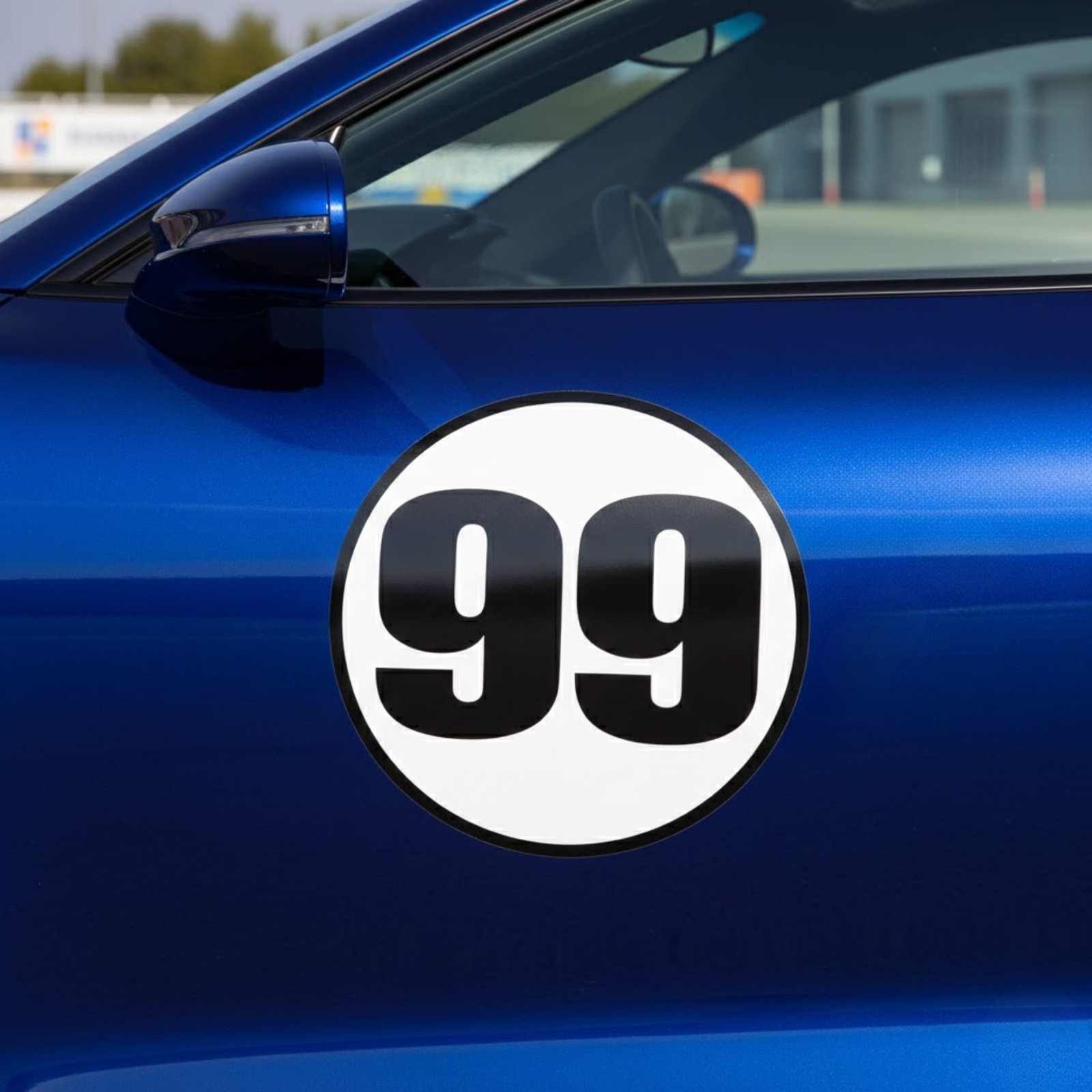 2x 8/10/12/14″ Custom Vintage Classic Racing Any Numbers Magnet Track Day Round