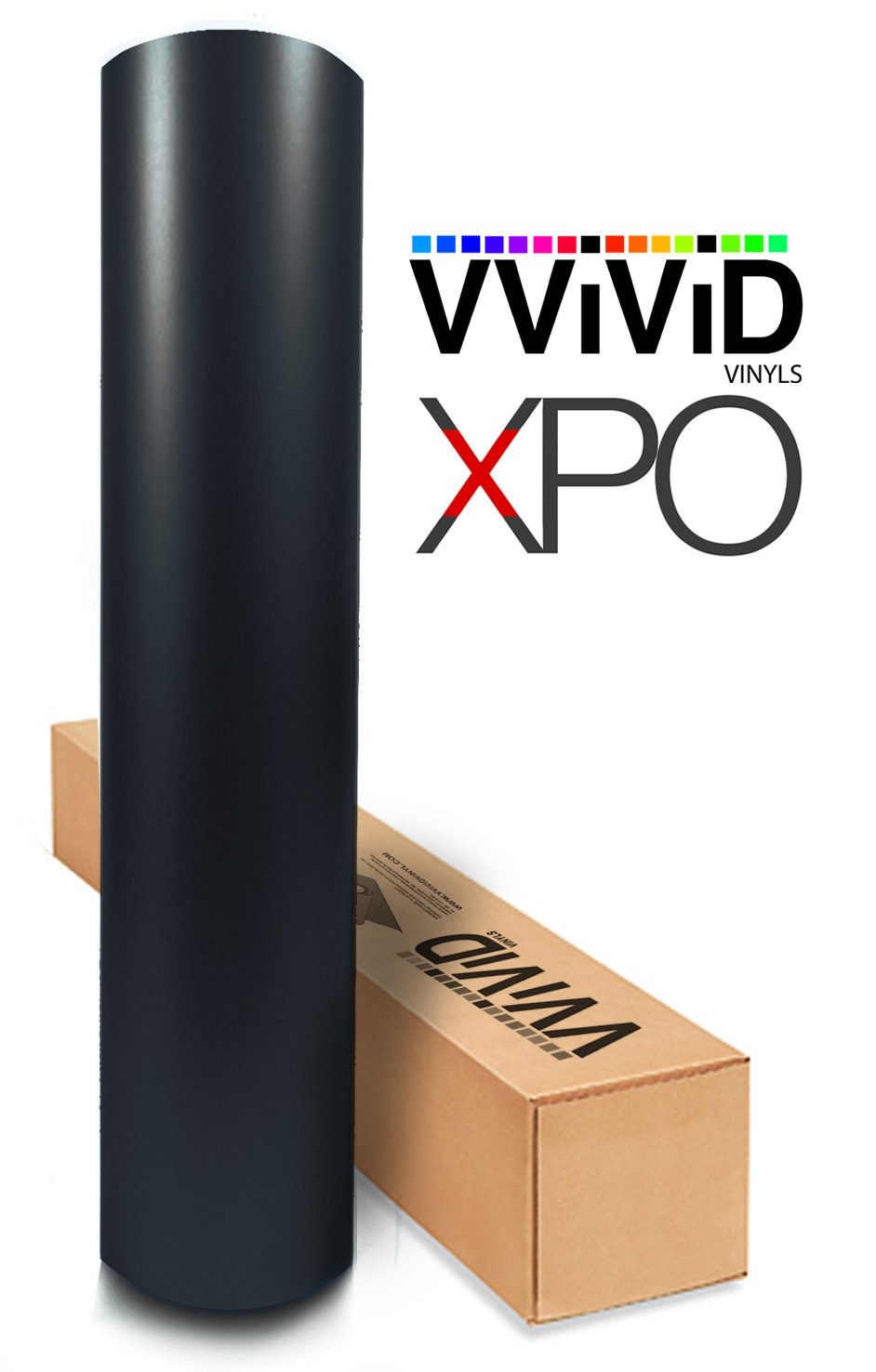 VViViD Matte Black Vinyl Wrap Adhesive Film Air Release 25ft x 5ft, black