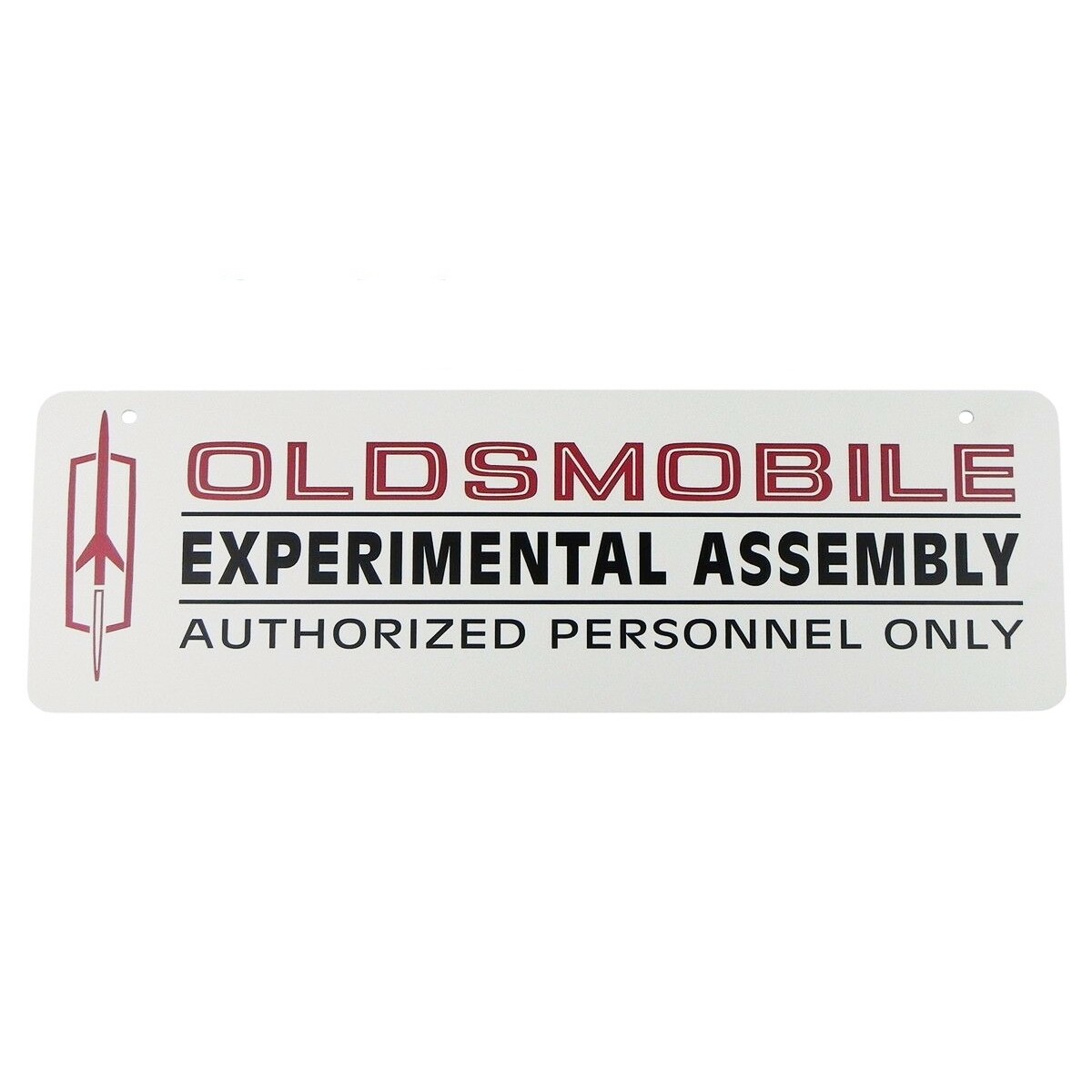 Oldsmobile Experimental Assembly Metal Sign 6×18 Cutlass 442 W-30 W-31 F-85 98