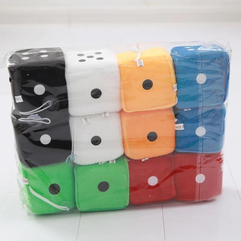 2 Pcs Car to Car Plush Pendant Three-dimensional Square Dice New