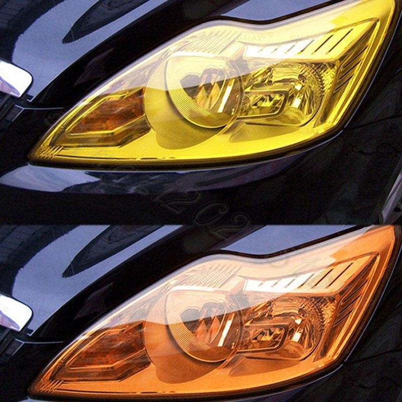 Gloss Light Black Smoke Golden Red Headlight Taillight Fog Light Vinyl Tint Film
