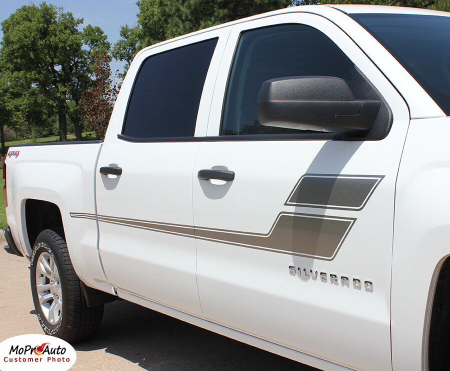 2000-2018 GMC Sierra Speed XL 3M Pro Vinyl Side Door Stripes Decals Graphics