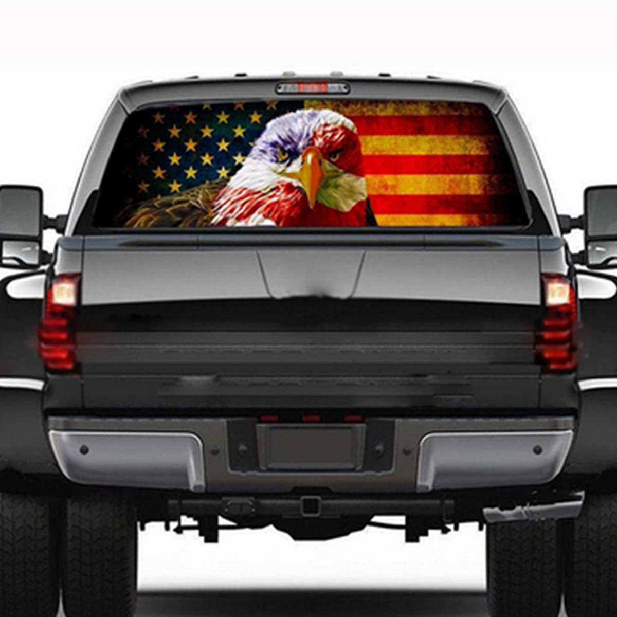 American Flag Decal Fit For Hyundai Santa Cruz Car Rear Window Graphic Sticker