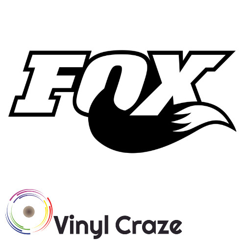 Fits 6″ – 48″ Fox Tail Outline Vinyl Decal Pick Color FREE Shipping!