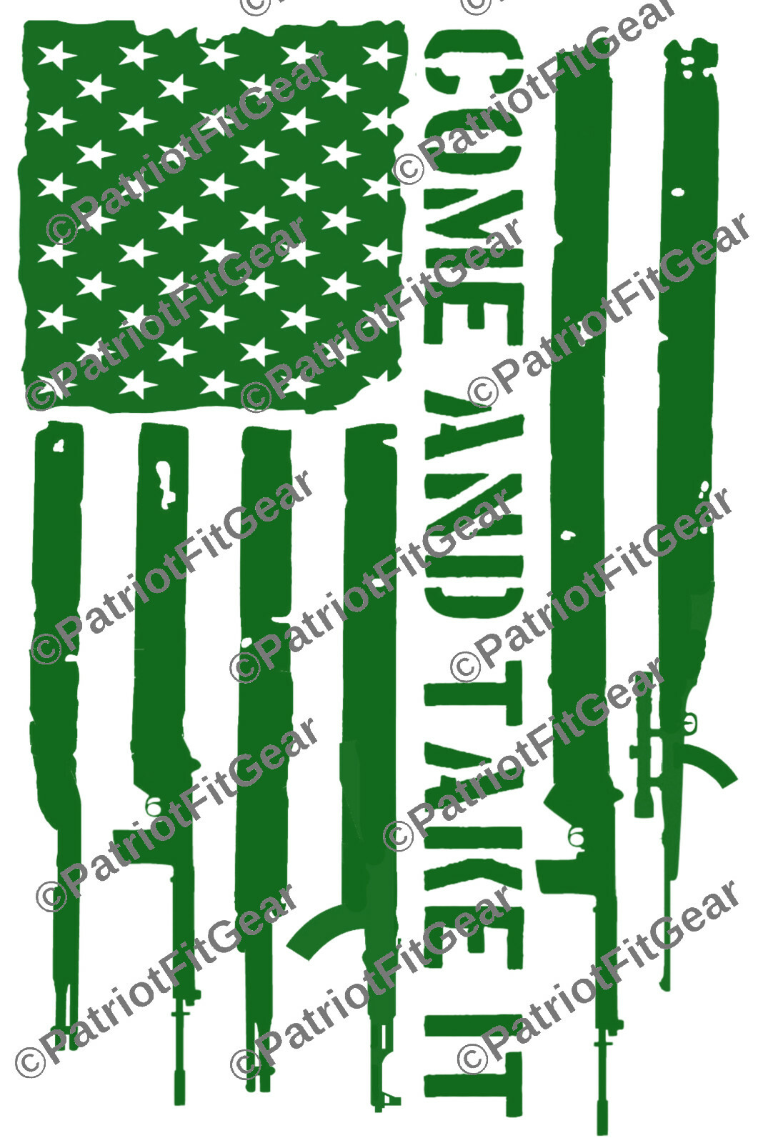 Gun Flag,Come And Take It,9″x12″,Molon Labe,Dont Tread On Me,Custom Vinyl Decal