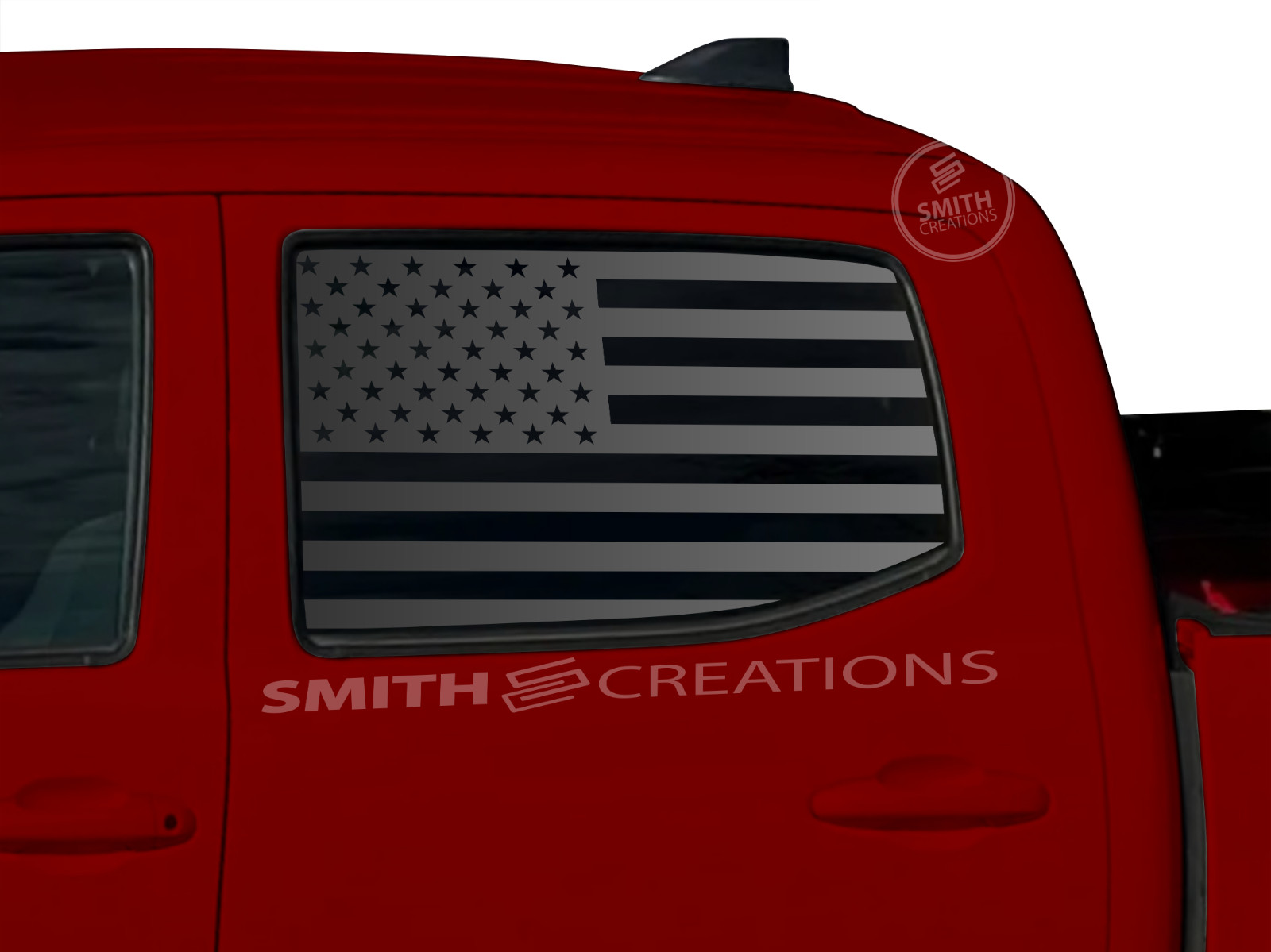 Fits 2016-23 Toyota Tacoma Standard American Flag Window Decal