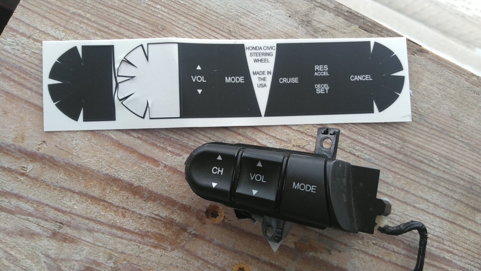 2006-2011 Honda Civic Steering Wheel Button Decals Stickers 78501-Sva-A42za