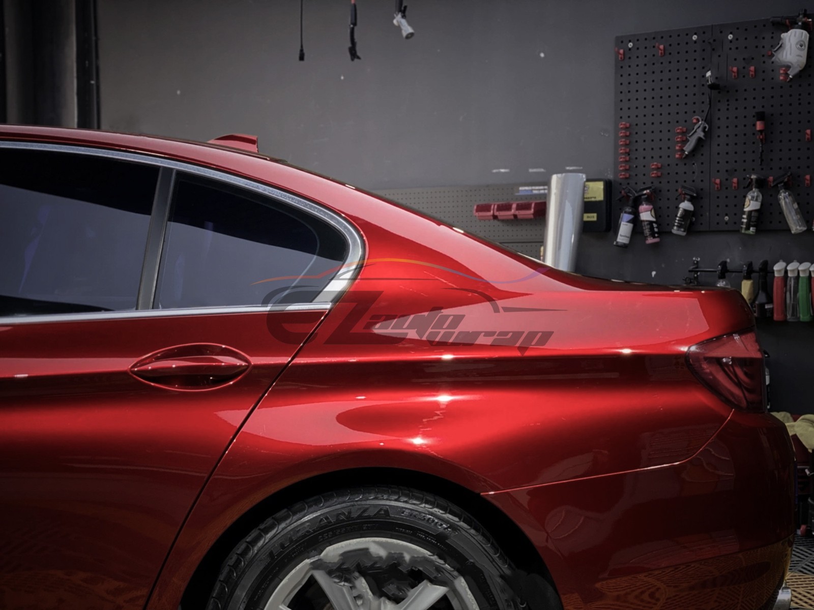 Gloss Metallic Crimson Red PPF TPU Paint Protection Film Dry Wet Auto Vinyl Wrap