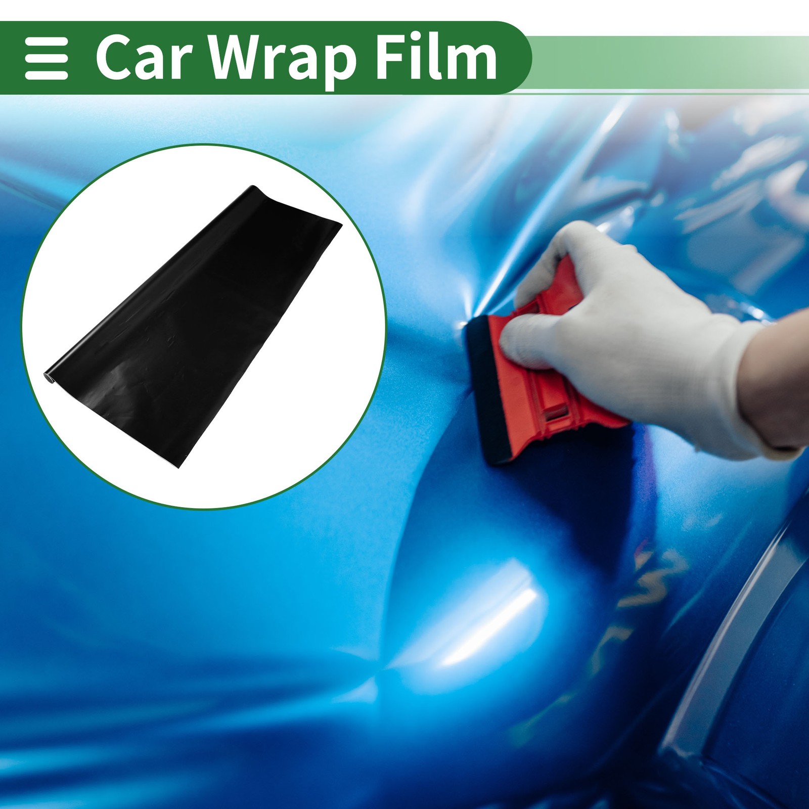 Car Wrap Film 7 ft x 59.84 inch Matte Black 1 Pc Exterior Interior Protective