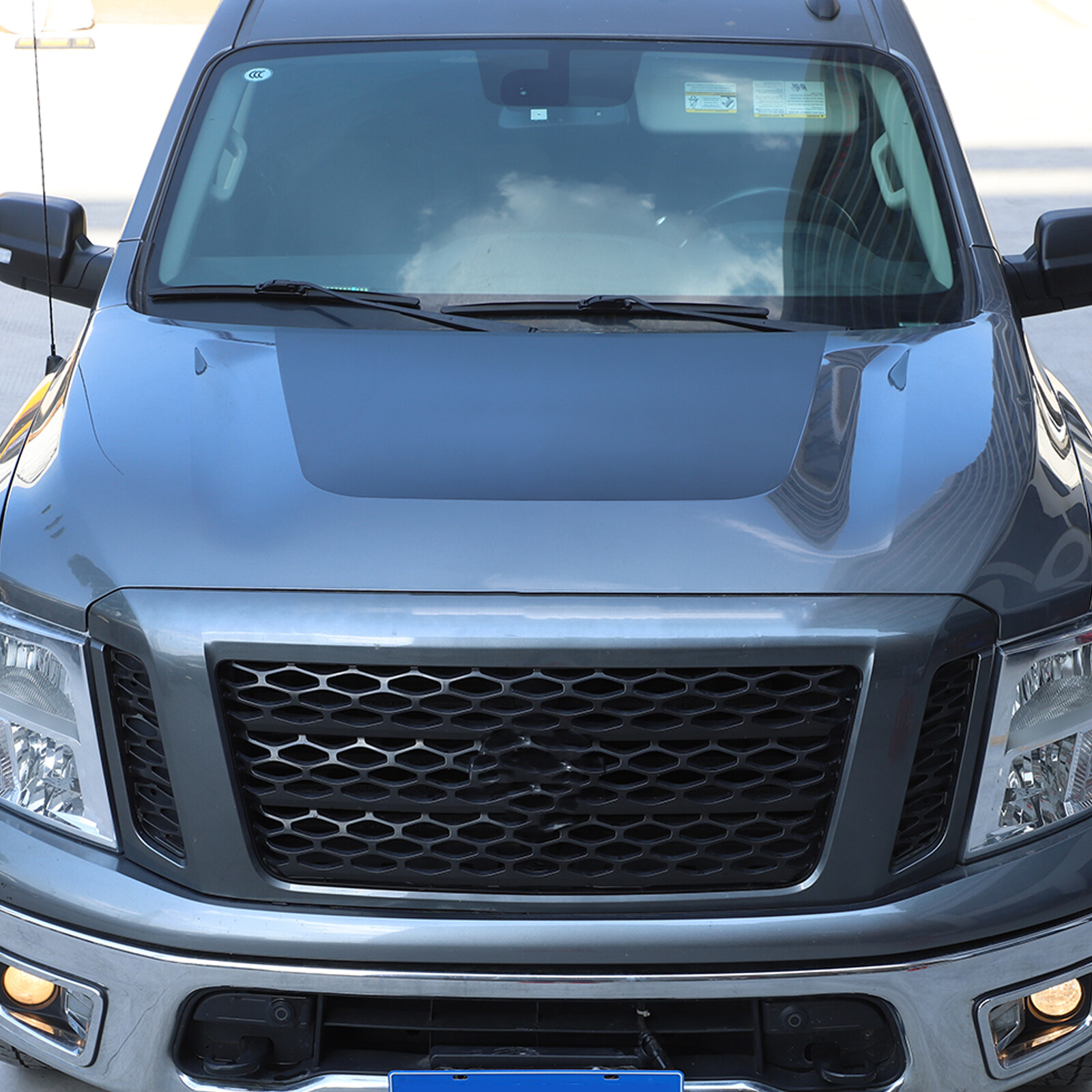 Black Car Front Hood Decal Decorative Sticker Vinyl For Nissan Titan 2016-23 US