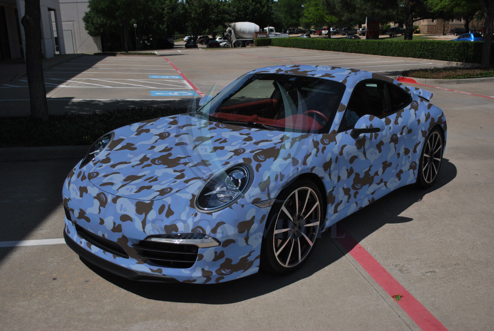 Camouflage Ape Camo Dark Blue Black Car Auto Vinyl Wrap Sticker Decal Sheet Film