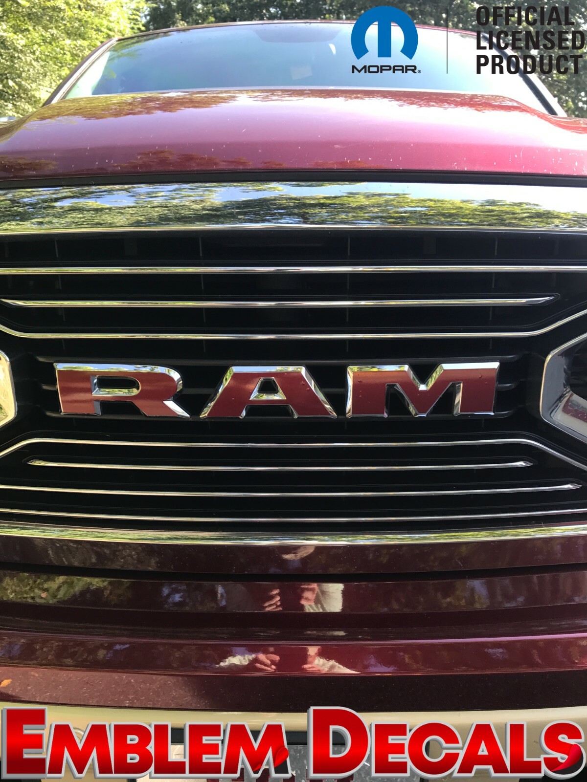 RAM 1500 SPORT Grill Emblem Decals 2018