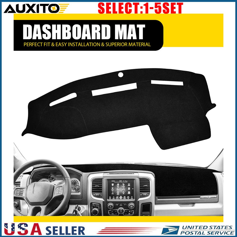 For Dodge Ram Pickup 2010-2018 Dashboard Cover Pad Dash Mat Black Anti-Slip 1-5X