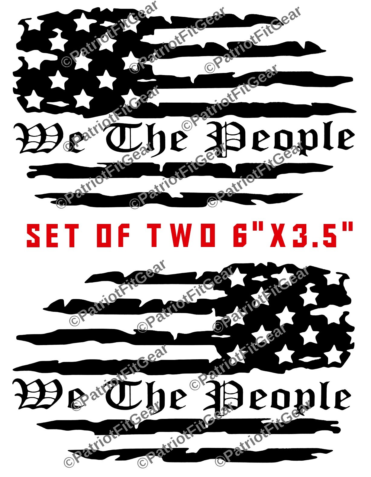 We The People,Set Of 2,Dont Tread On Me,Liberty Or Death,Molon Labe,Vinyl Decal