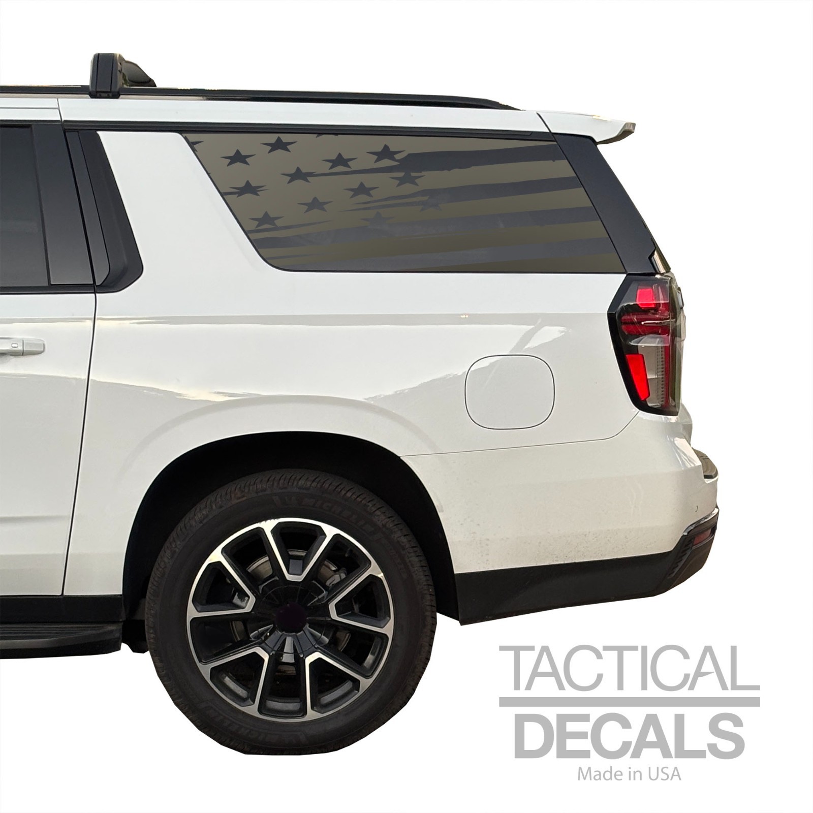 Distressed USA flag design Decal for 2021-2025 Chevy Suburban Yukon XL CS5-XR1