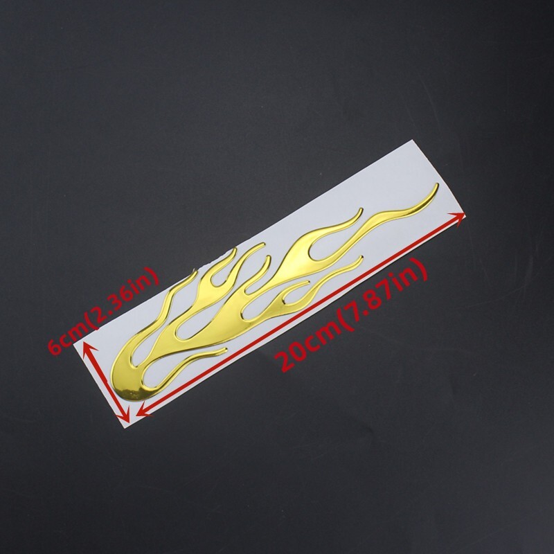 Red Car Sticker Motorcycle 3D Flame Stickers Bumper Hood Rearview Mirror Decals