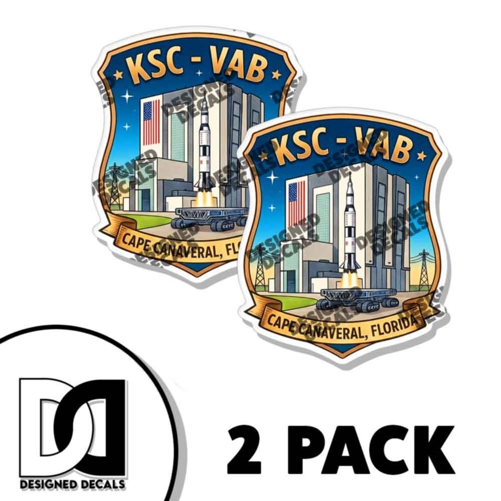 Kennedy Space Center VAB Destination Decals 2 PACK #355