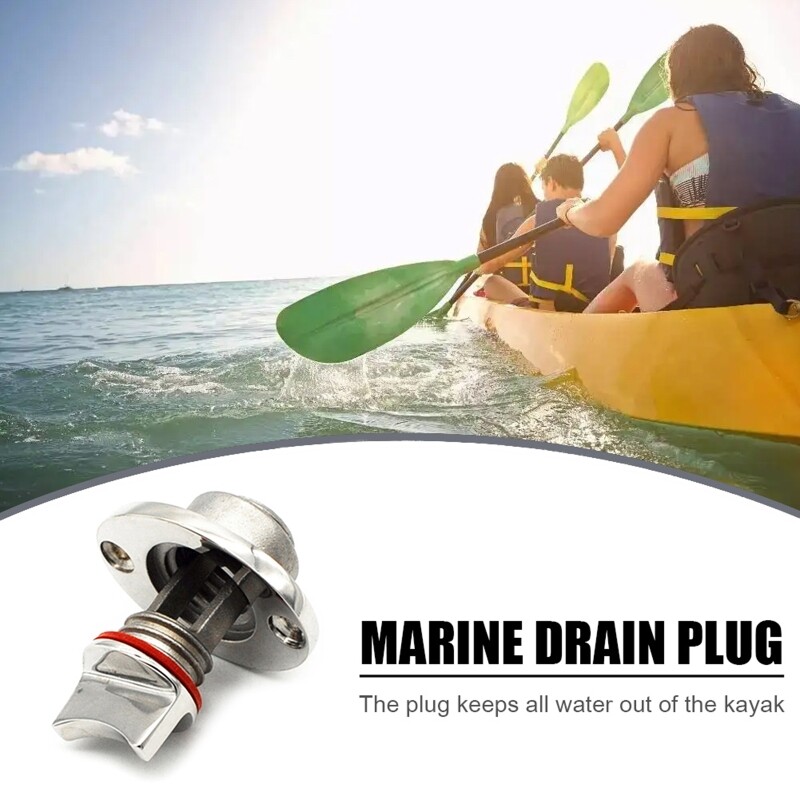 Stainless Steel Drain Plug Bung Hole Drainage Marine Dinghy Garboard