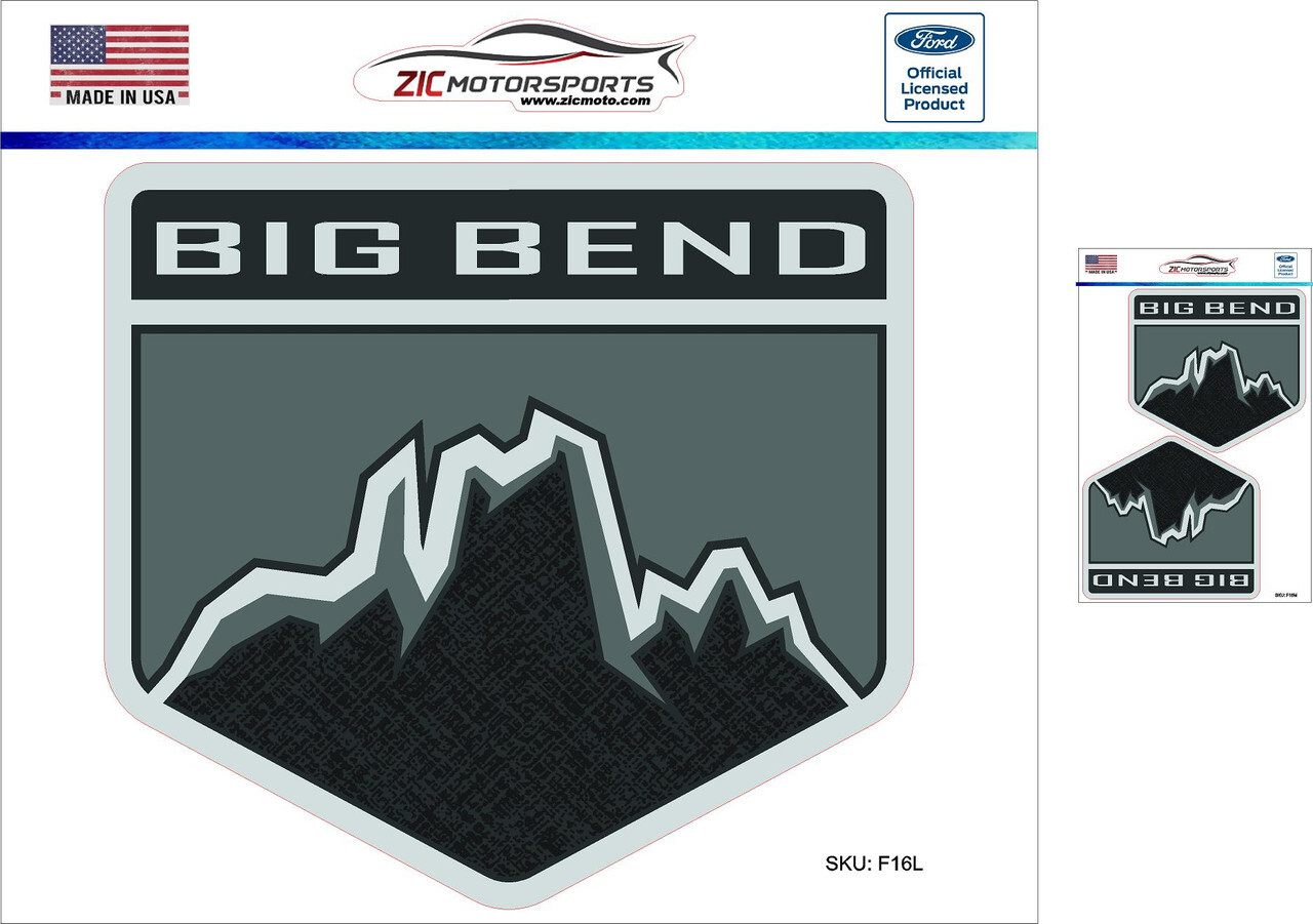 Ford Bronco Big Bend Vinyl Decals In/Outdoor Laminated