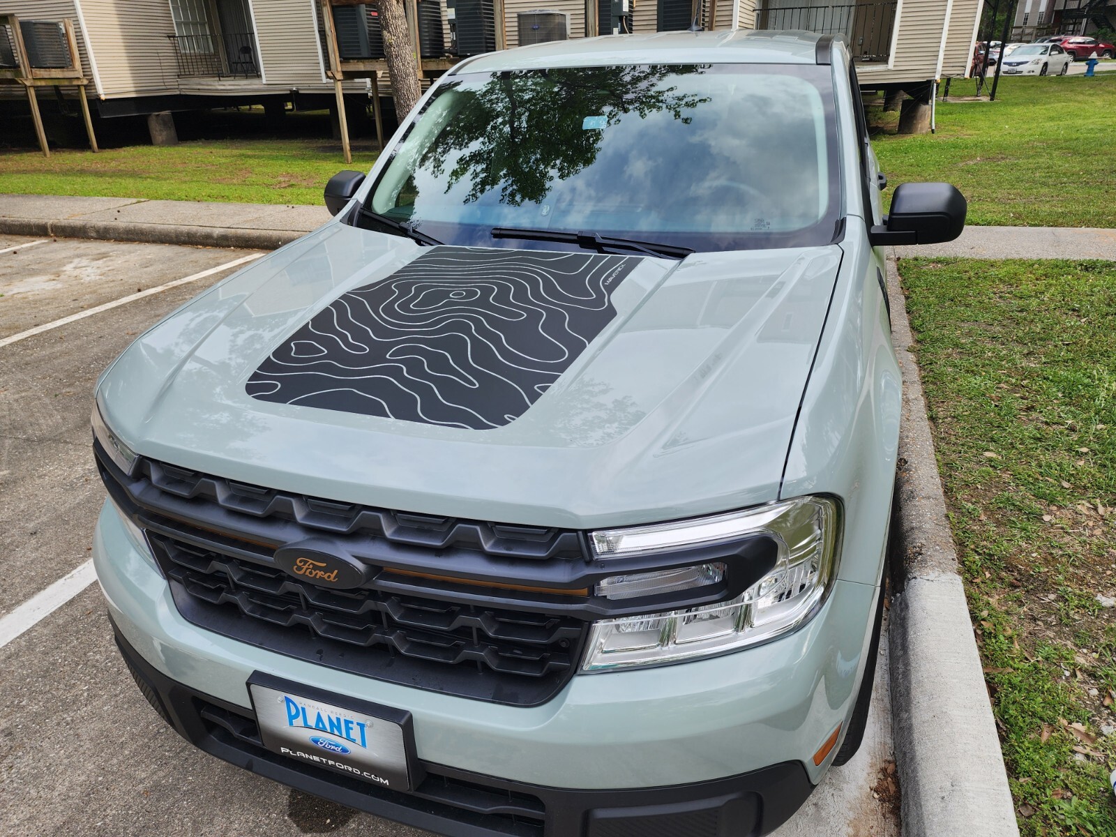 2022 2023 2024 FOR FORD MAVERICK Hood Vinyl Graphic Decal MATTE BLACK.