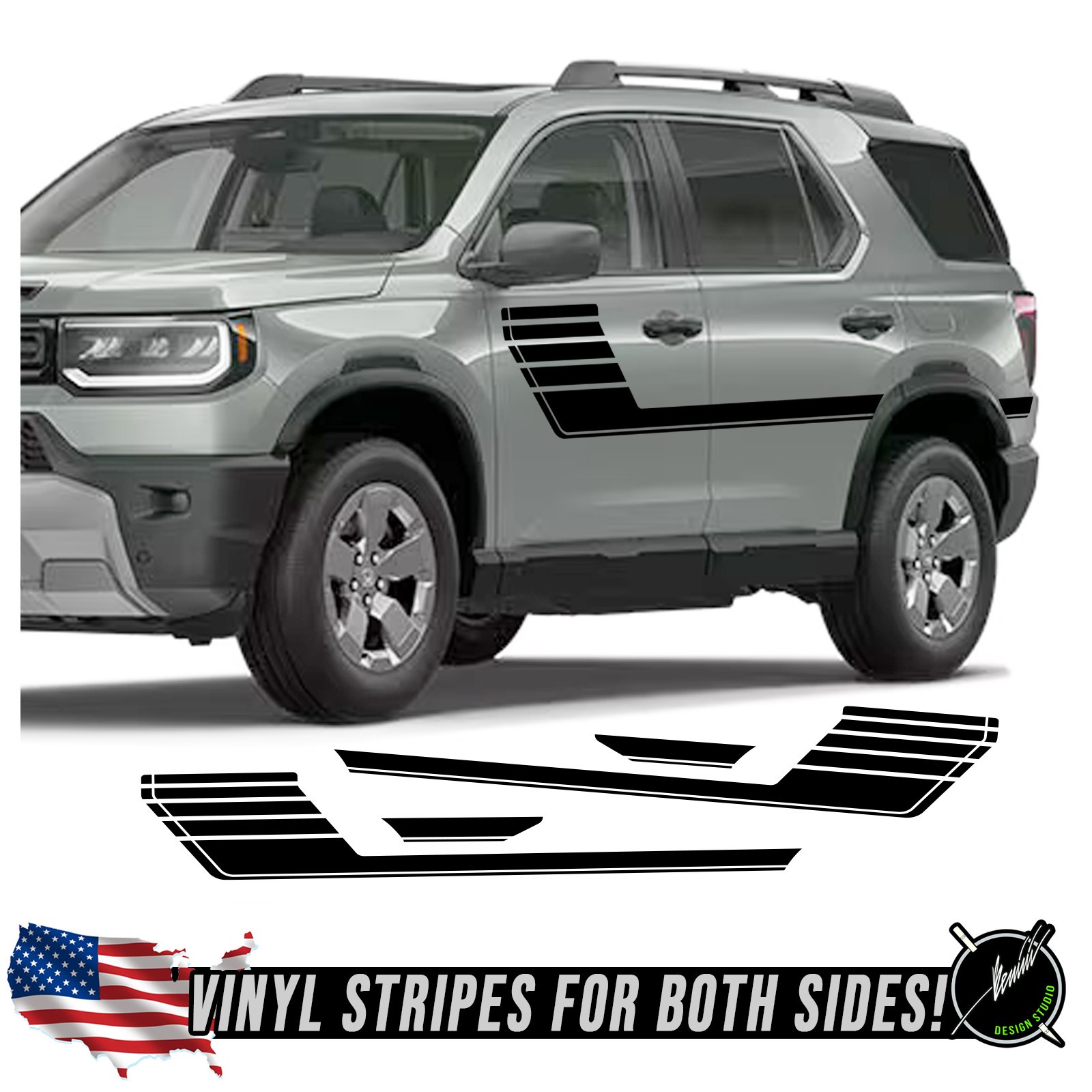 Hockey Stick Stripe Side Stripes Graphics – Fits 2026 and up Honda Passport