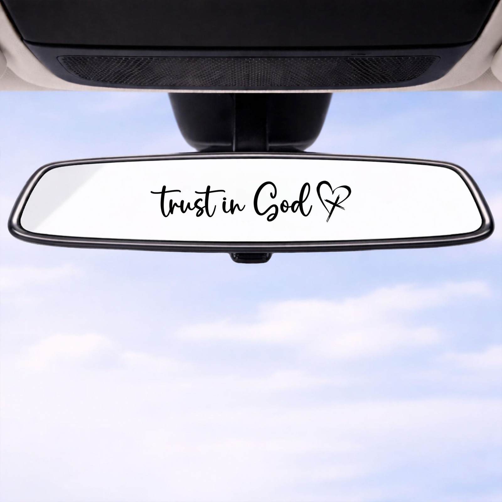 VICILO Trust in God Car Mirror Decal 1 Pack, Rearview Black