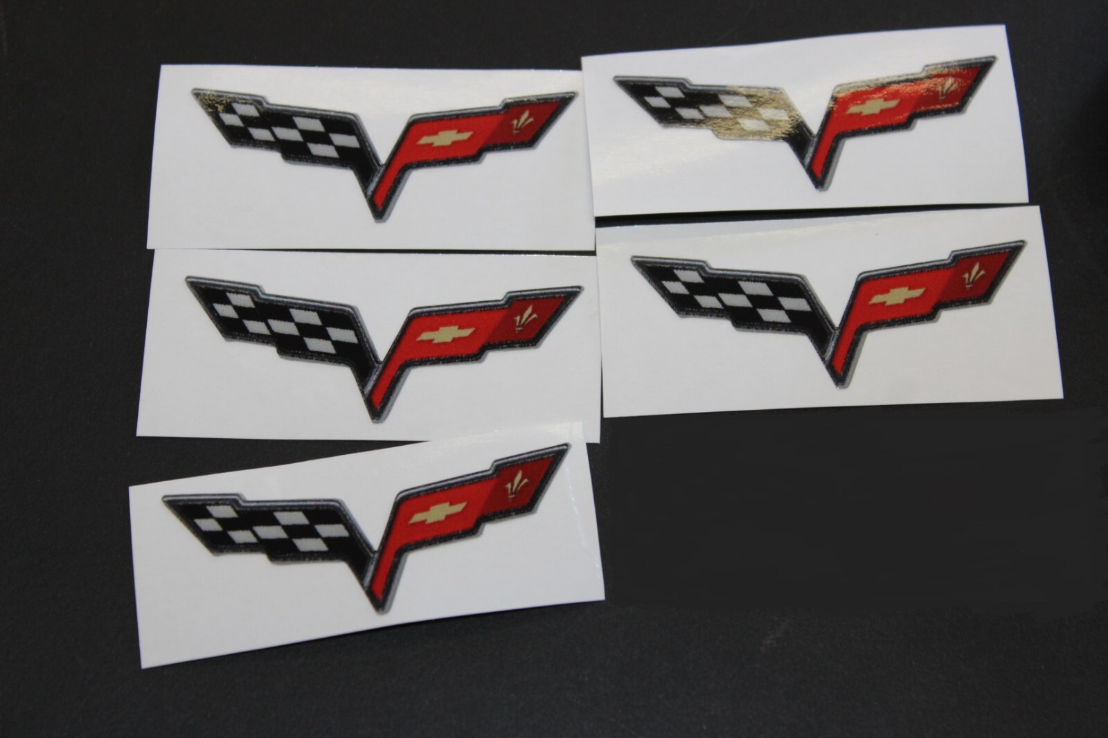 2010 2011 2012 2013 Corvette Flag Logo Sticker Decals Center Cap Centercap
