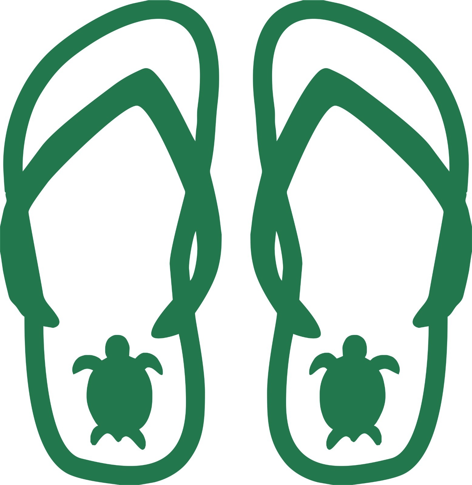 Turtle Flip Flops Beach Feet Toes Sand Car Truck Window Vinyl Decal Sticker