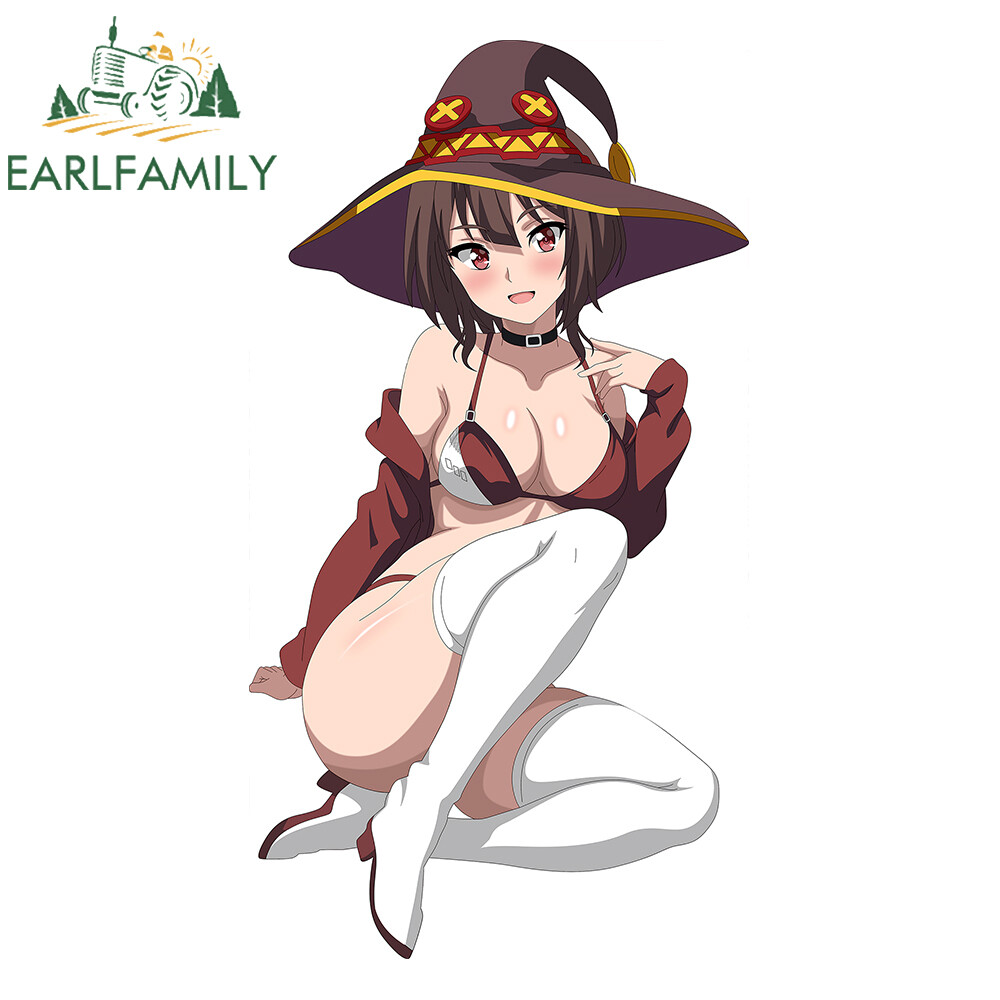 EARLFAMILY 5.1″ Megumin Sexy Sitting Anime Car Decals Trunk Decoration Stickers