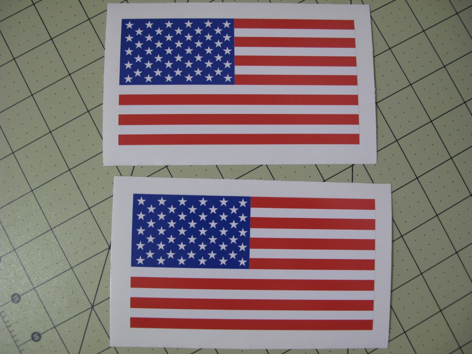 2X U.S.A. Flags Vinyl Sticker aprox 5.5 inch Wide