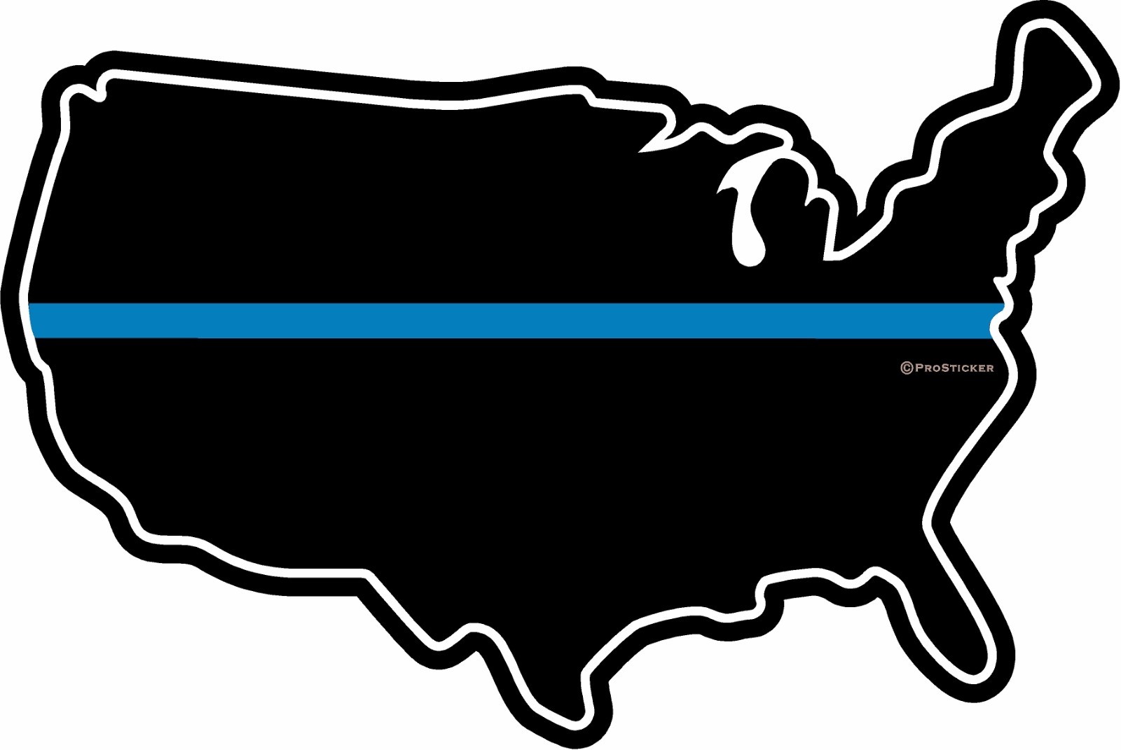 ProSticker 1122 (One) 4″x6″ Police Lives Matter Support USA Blue Line Decal