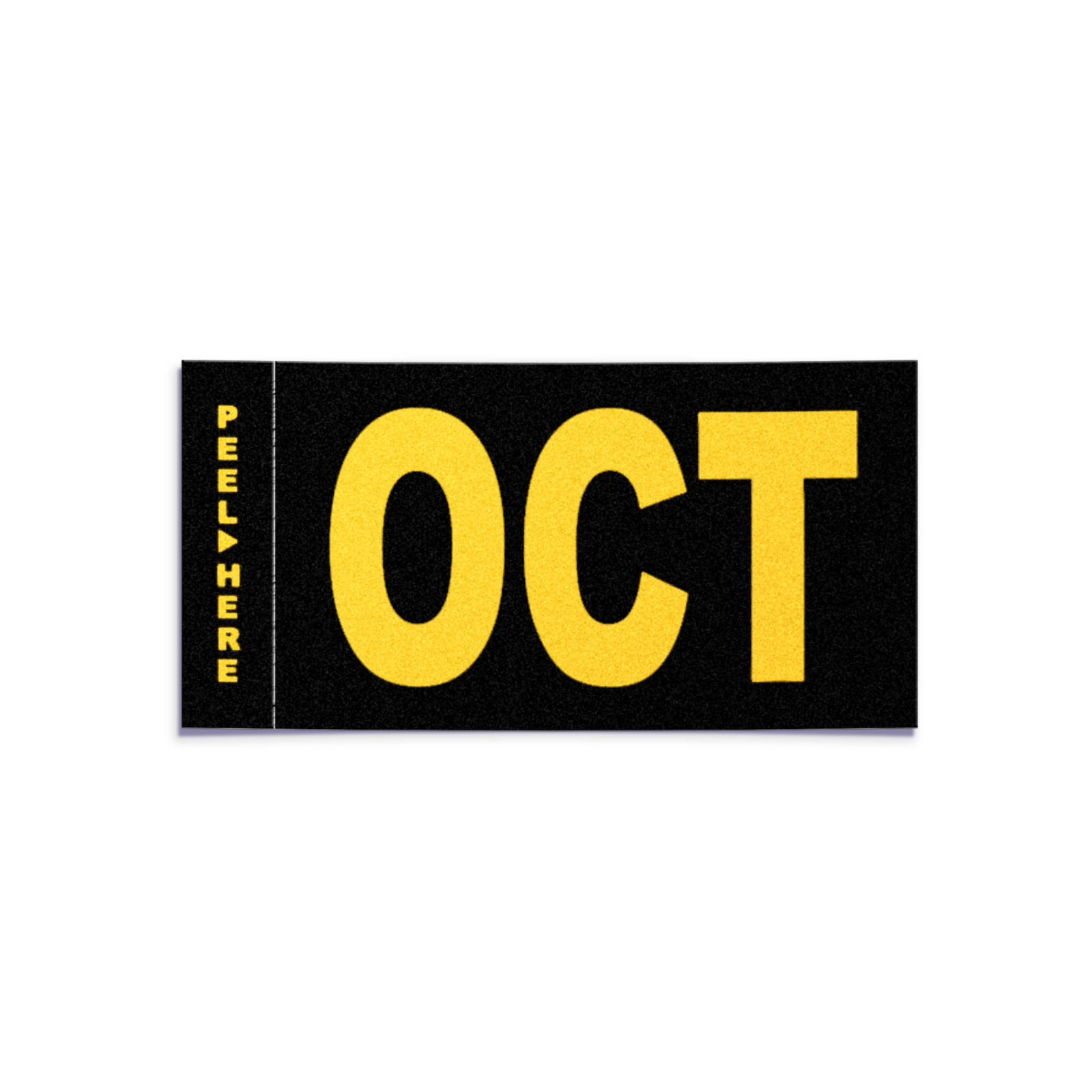 OCTOBER – California License Plate – Legacy Black Yellow Month Sticker – DMV Tag