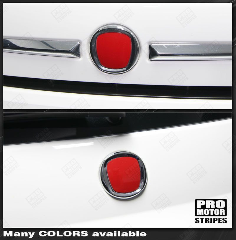 Fiat 500 Front & Rear Emblem Overlay Decals 2012 2013 2014 2015 Pro Motor