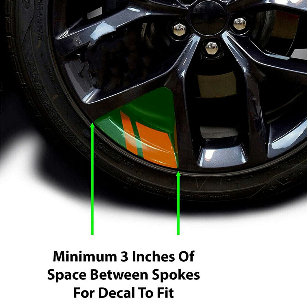 6x Car Accessories Reflective Sticker Car Wheel Rim Vinyl Decal Trim For 16″-21″